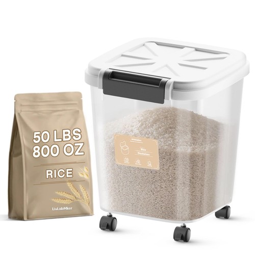 Rice dispenser 50lbs - rice,